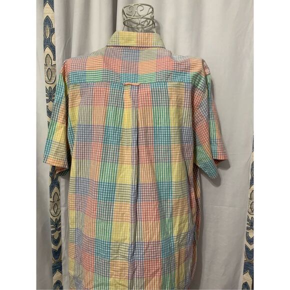 Nice Mark, Fore & Strike Casual Short Sleeve Button Up Multicolor Made In INDIA - Picture 5 of 5